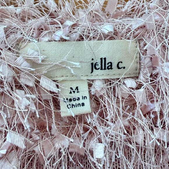 NWT Jella C. Blush Pink Long Maxi Textured Shaggy Cardigan - Picture 10 of 10